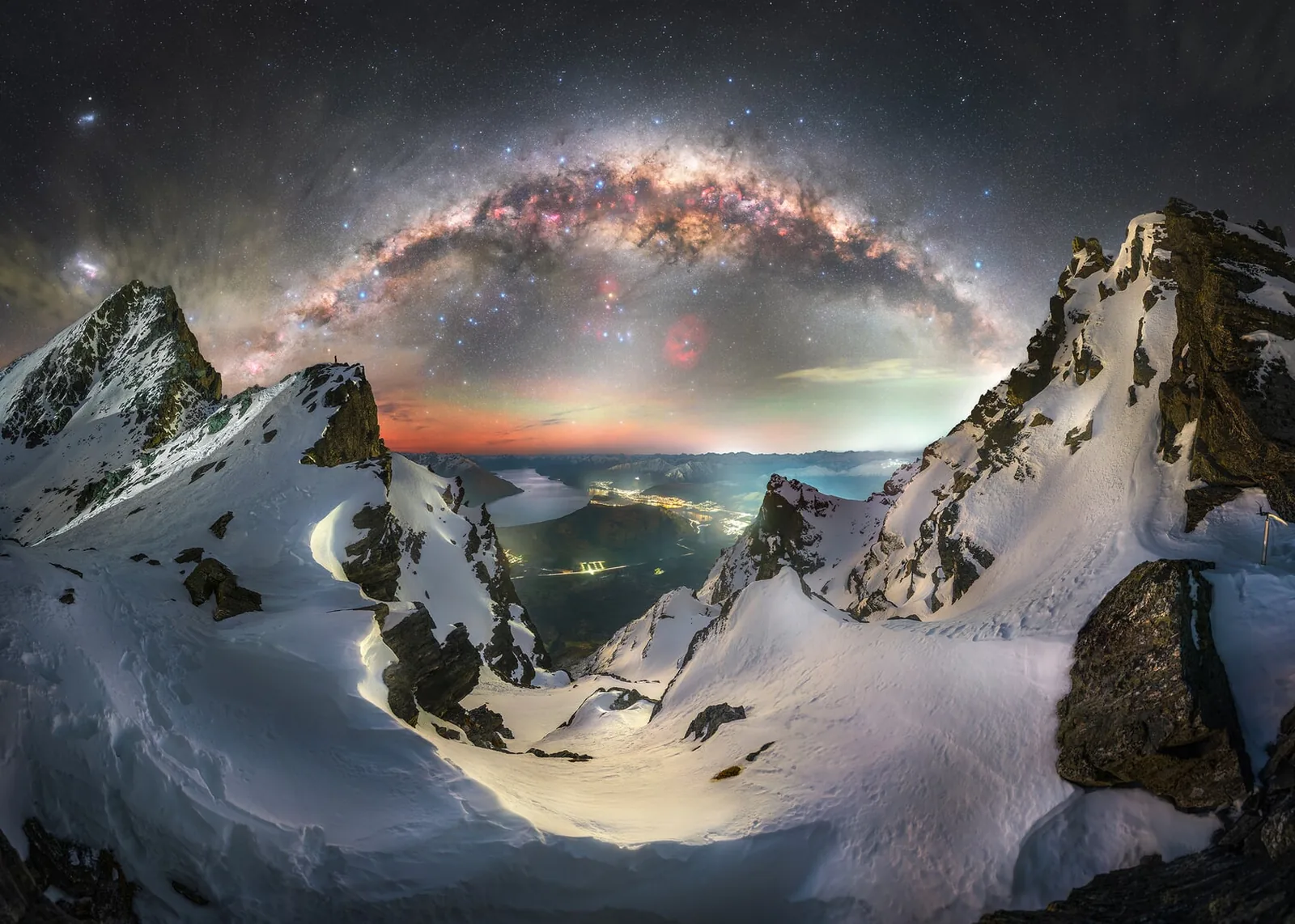 Hoshimachi-sha — the Milky Way over the ridge above Achi village